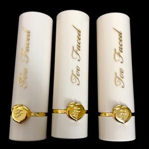 Too Faced Peach lipstick trio